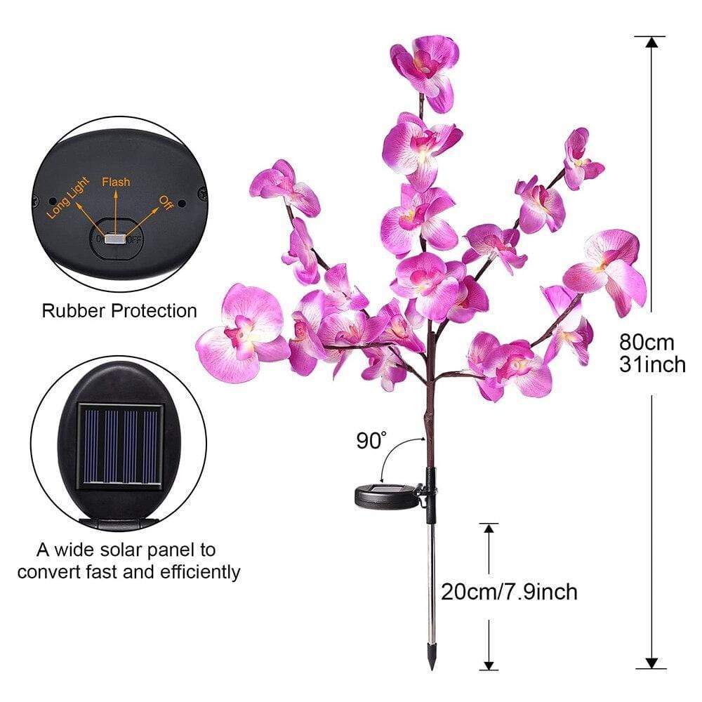 Moth Orchid Led Garden Lights Pack of 2