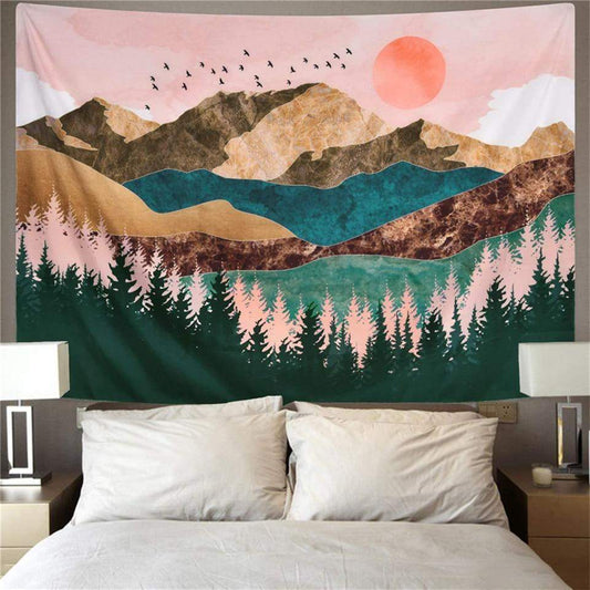 Mountain Forest Landscape Tapestry