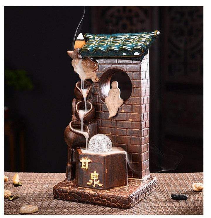 Mountain Spring Waterfall Incense Burner