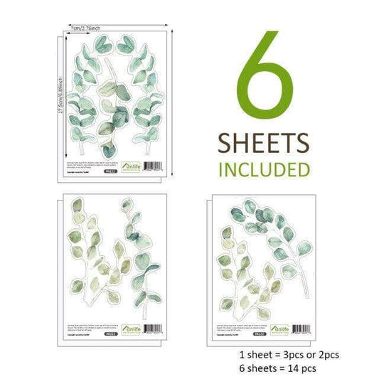 Multi-color Green Plants Wall Stciker Stickers