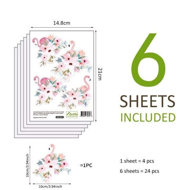 Multi-color Green Plants Wall Stciker Stickers