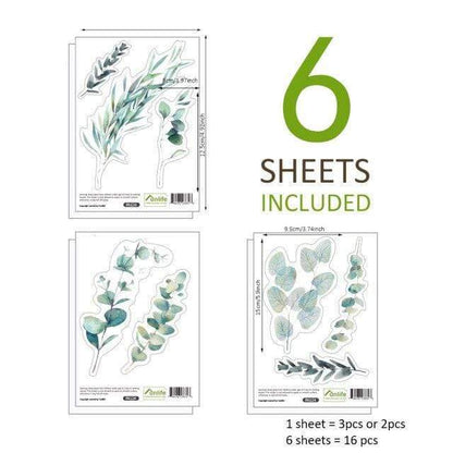 Multi-color Green Plants Wall Stciker Stickers