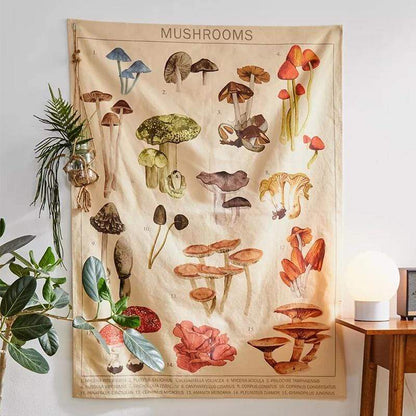 Mushroom Chart Tapestry