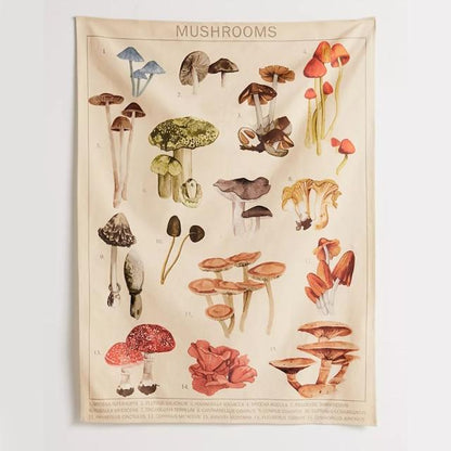 Mushroom Chart Tapestry