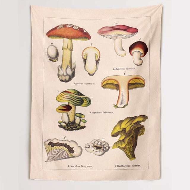 Mushroom Chart Tapestry