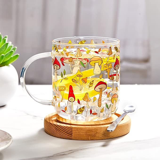 Mushroom Garden Glass Mug