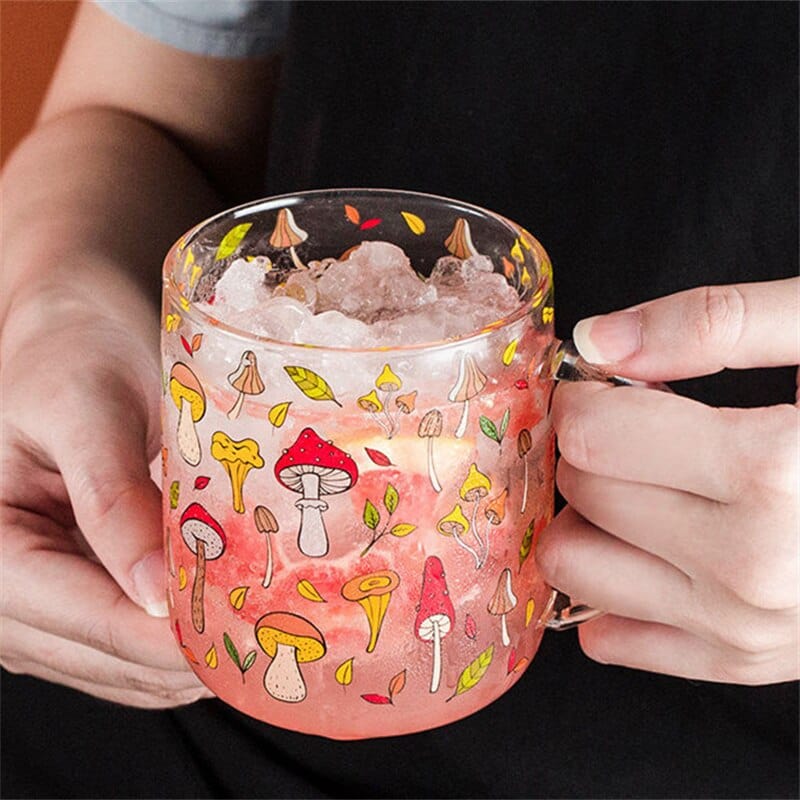 Mushroom Garden Glass Mug