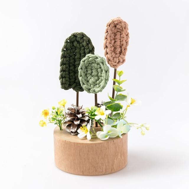 Mushroom Garden Vase Wood Craft Ornaments