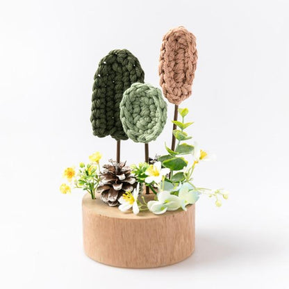 Mushroom Garden Vase Wood Craft Ornaments