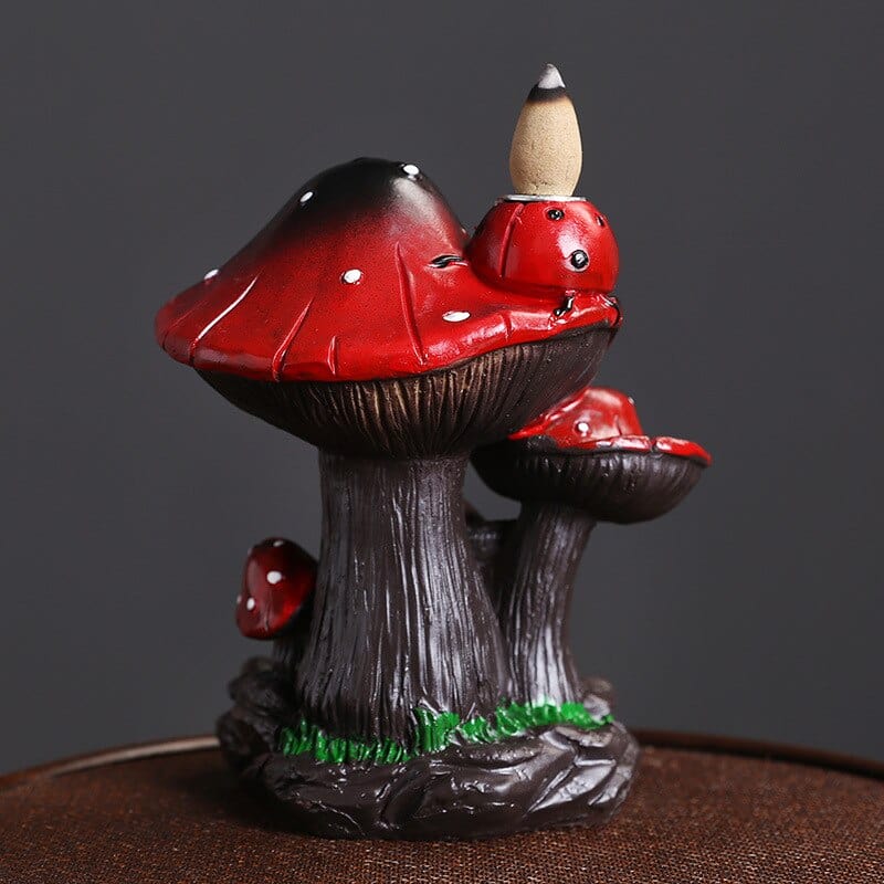 Mushroom Ladybug Incense Burner