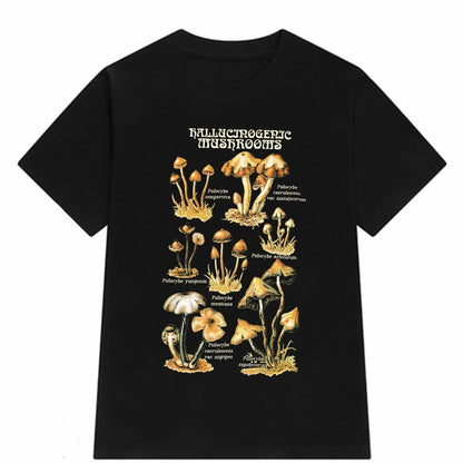 Mushroom Print Graphic Tee