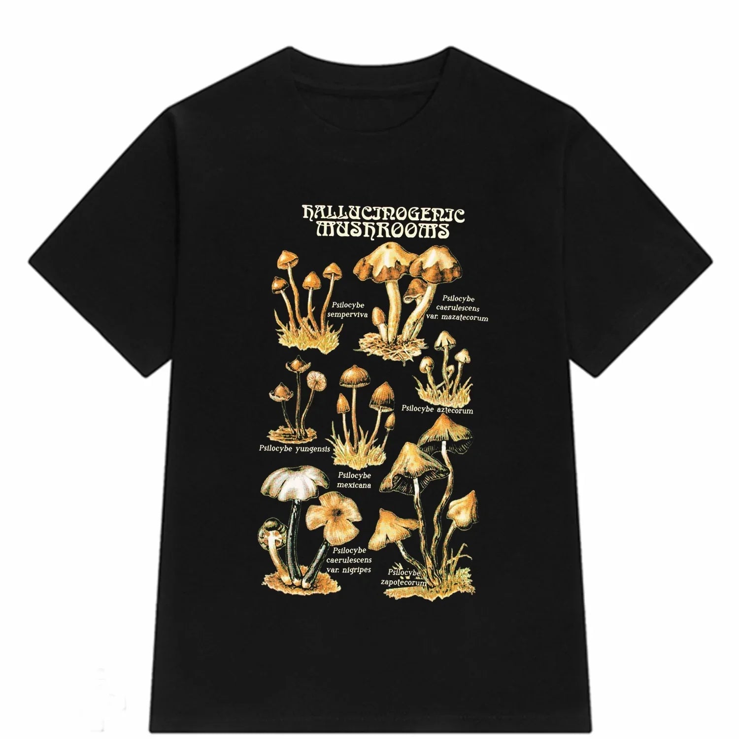 Mushroom Print Graphic Tee