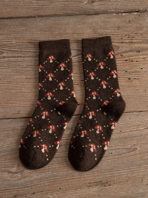 Mushroom Thickened Warm Wool Socks