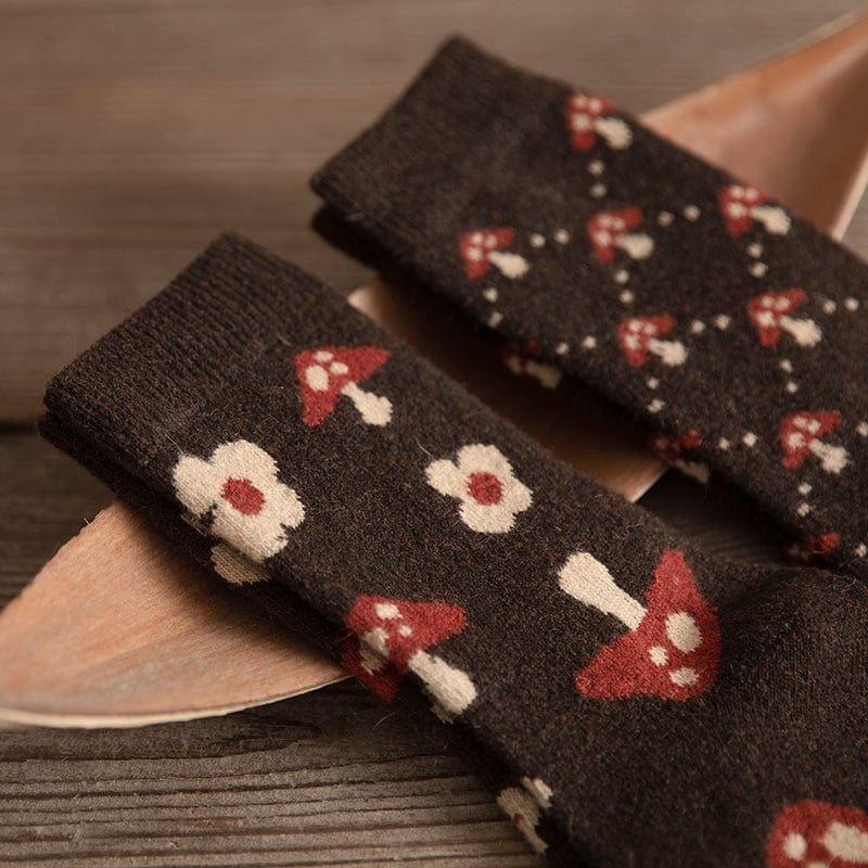 Mushroom Thickened Warm Wool Socks