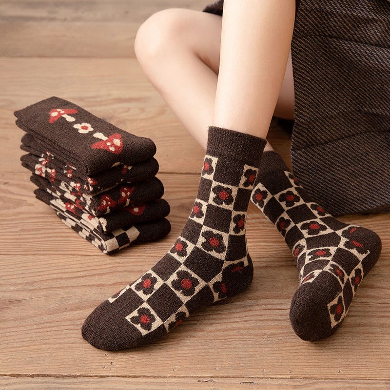 Mushroom Thickened Warm Wool Socks