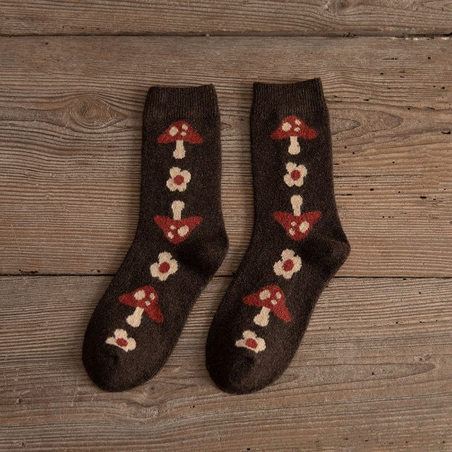 Mushroom Thickened Warm Wool Socks