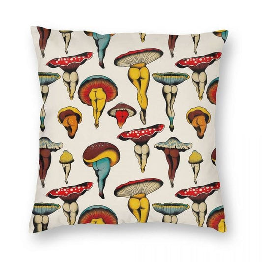 Mushrooms Lady Legs Cushion Cover