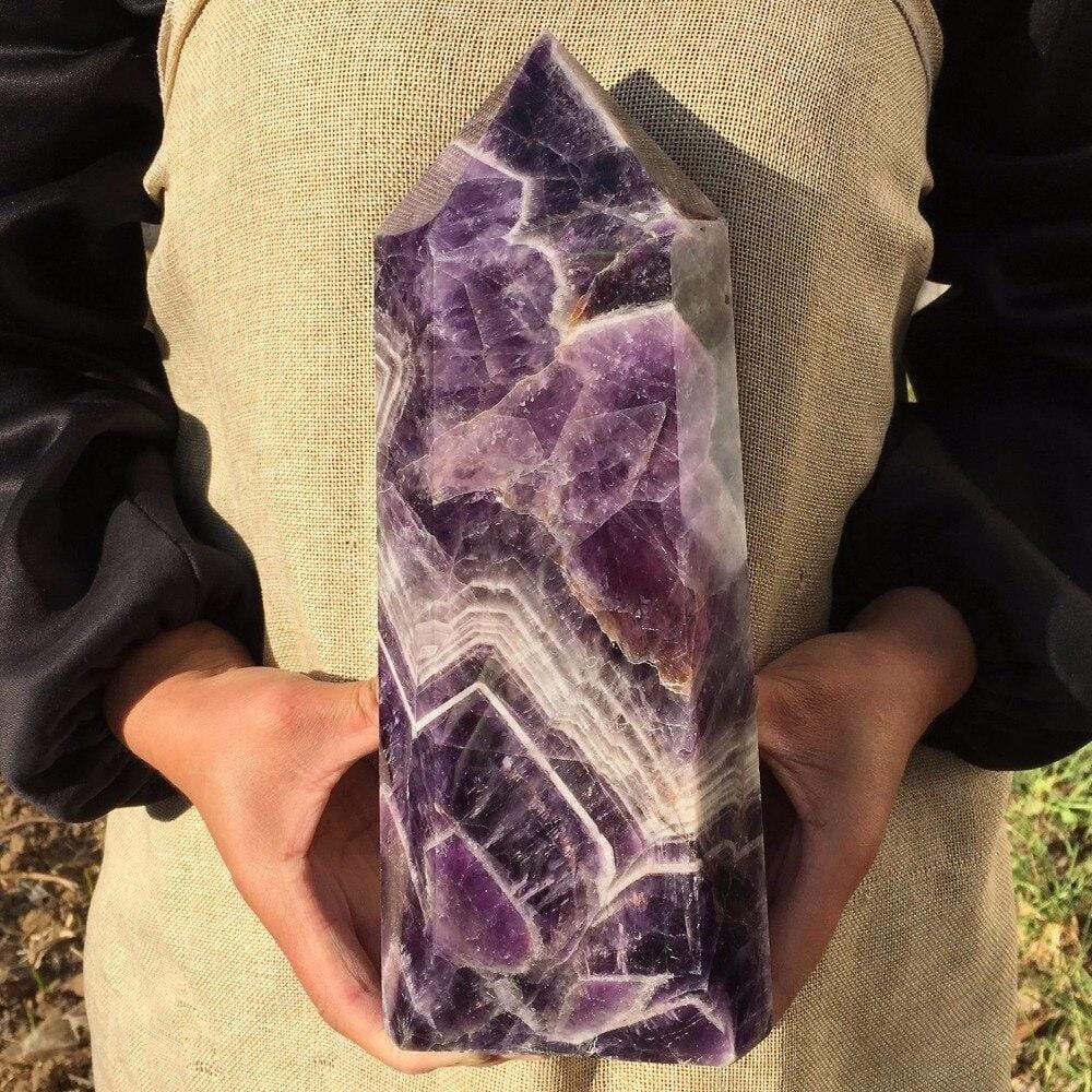 Natural Amethyst Quartz Crystal Wand