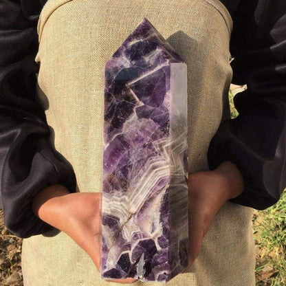 Natural Amethyst Quartz Crystal Wand