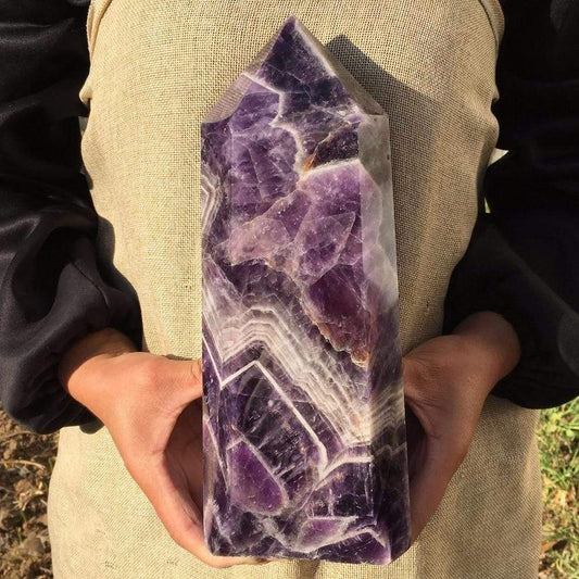 Natural Amethyst Quartz Crystal Wand