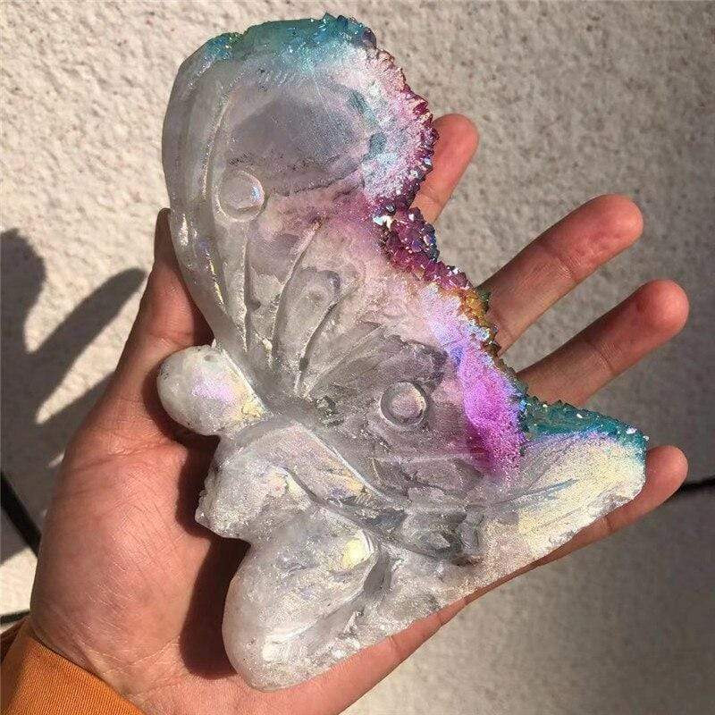 Natural Aura Rainbow Crystal Cluster