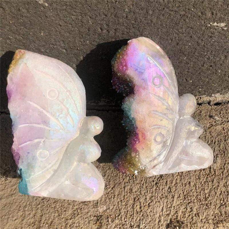 Natural Aura Rainbow Crystal Cluster