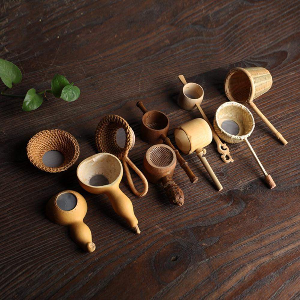 Natural Bamboo Tea Strainer Kitchen Gadgets