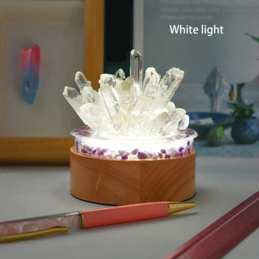 Natural Clear Quartz Crystal Lamp