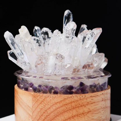 Natural Clear Quartz Crystal Lamp