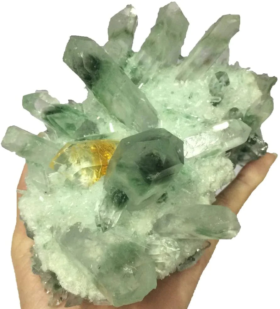 Natural Green Phantom Crystal