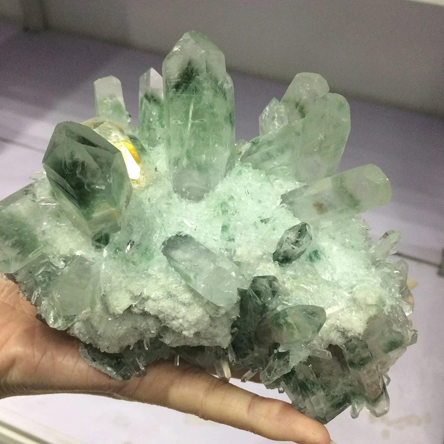 Natural Green Phantom Crystal