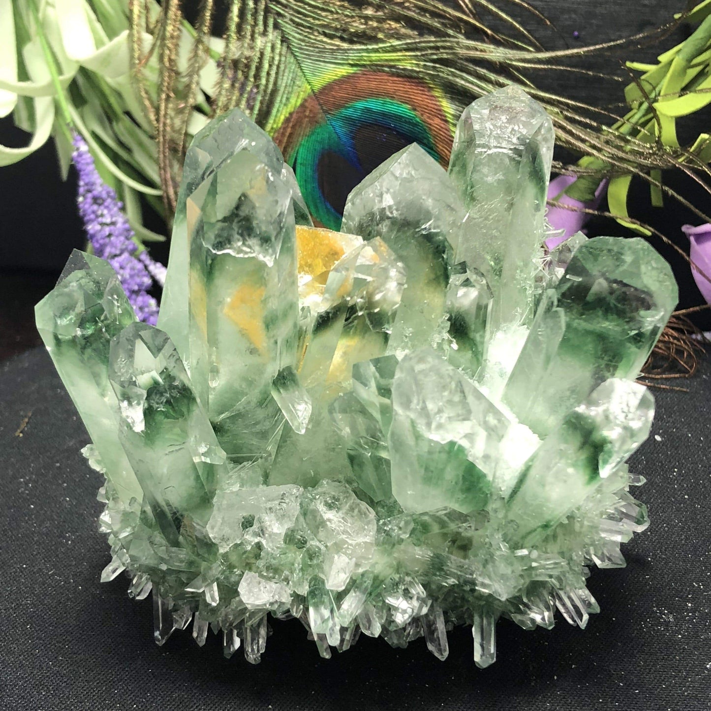 Natural Green Phantom Crystal