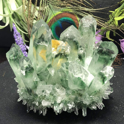 Natural Green Phantom Crystal