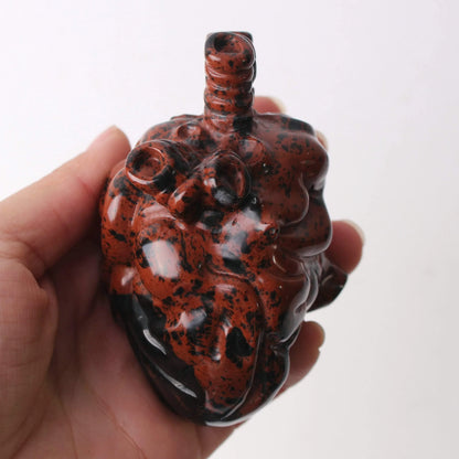 Natural Mahogany Obsidian Heart