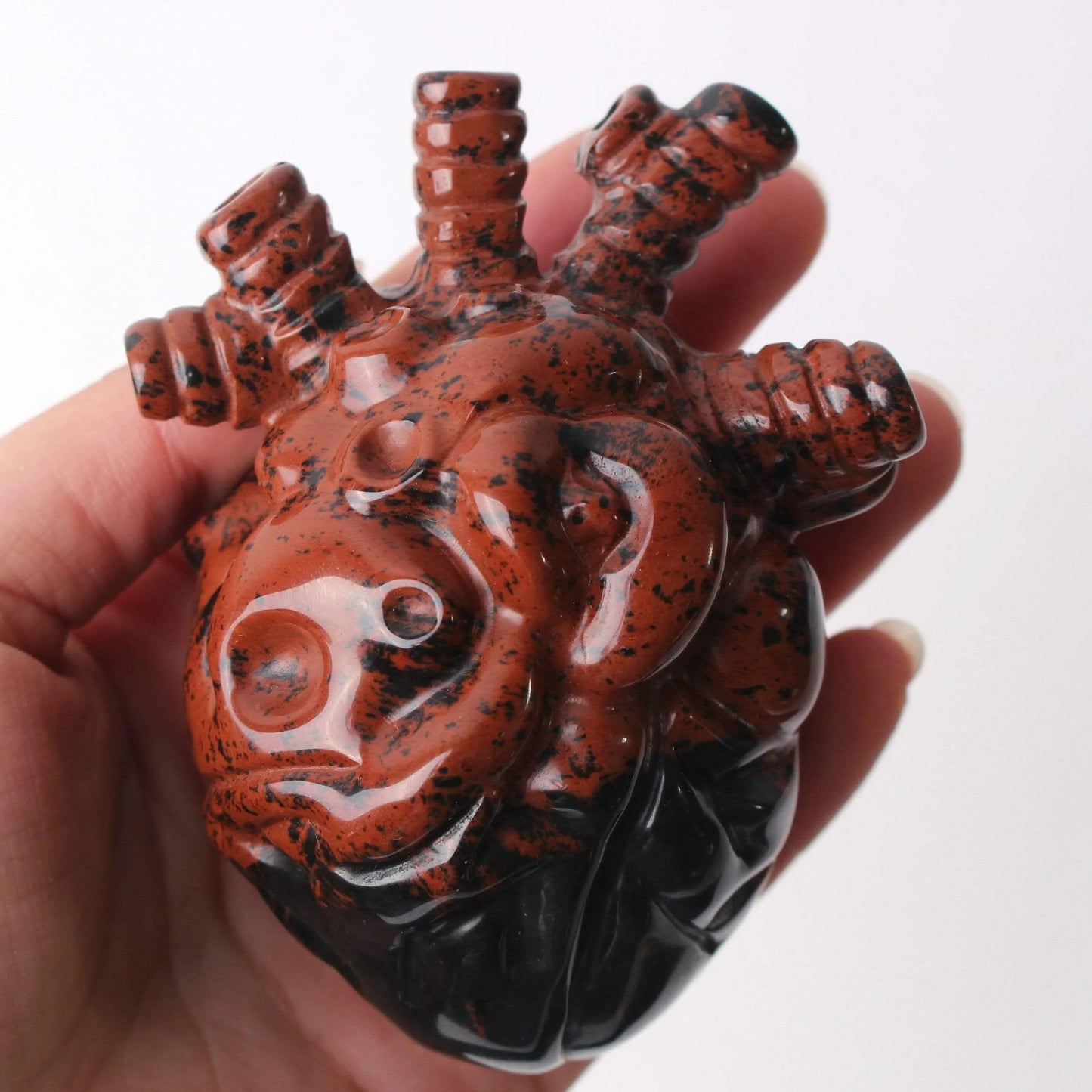 Natural Mahogany Obsidian Heart