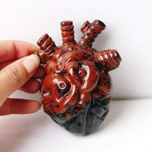 Natural Mahogany Obsidian Heart