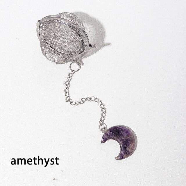 Natural Moon Shaped Crystal Tea Filter