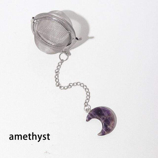 Natural Moon Shaped Crystal Tea Filter