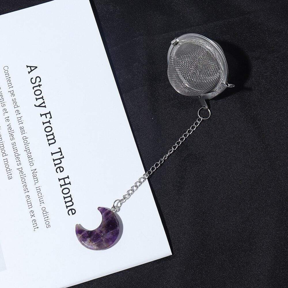 Natural Moon Shaped Crystal Tea Filter
