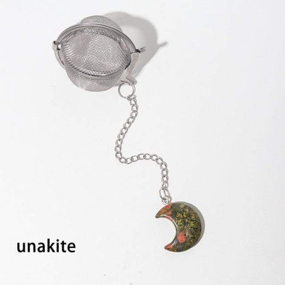 Natural Moon Shaped Crystal Tea Filter