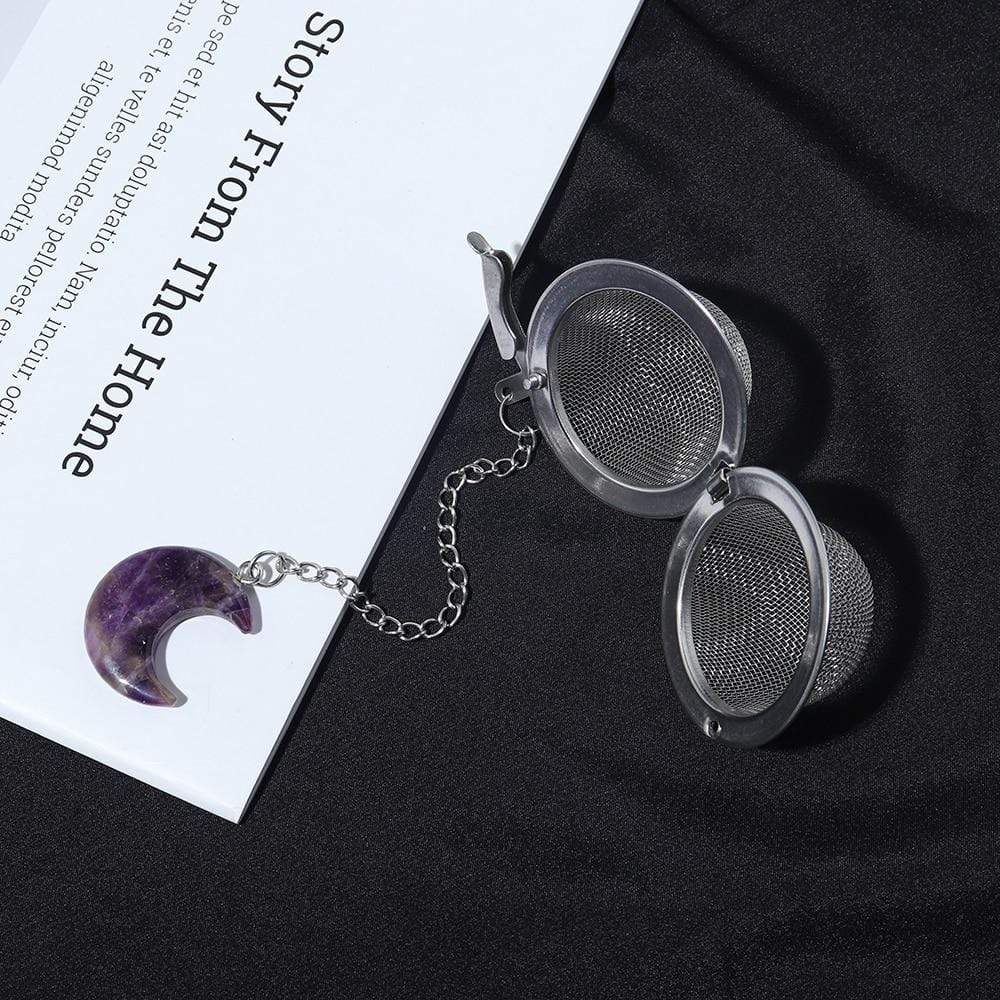 Natural Moon Shaped Crystal Tea Filter