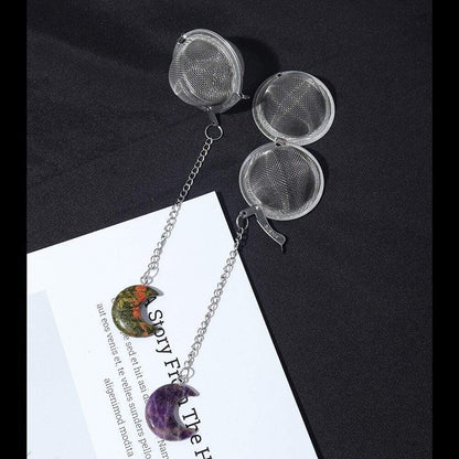 Natural Moon Shaped Crystal Tea Filter