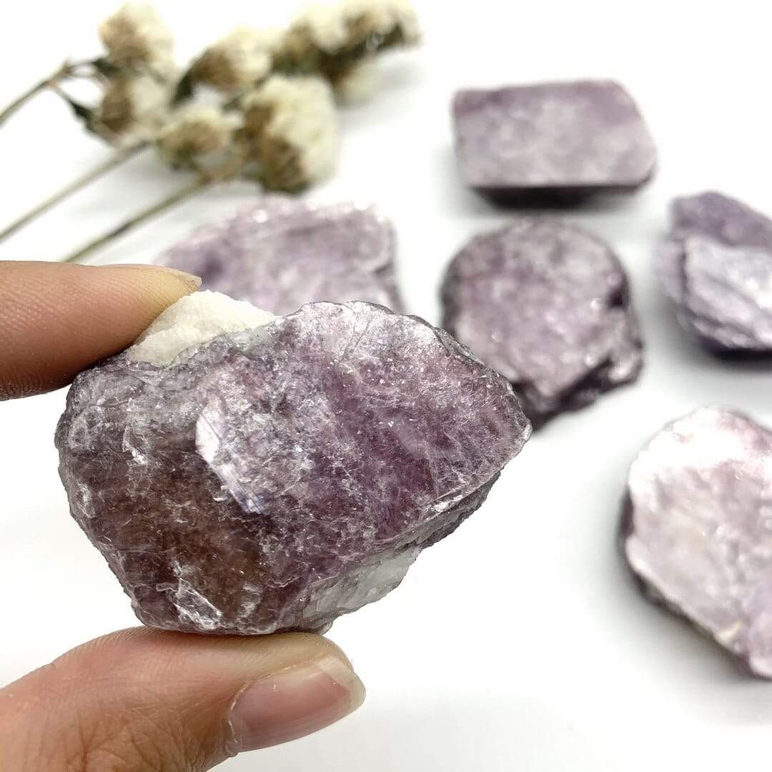 Natural Purple Lepidolite Mineral Crystal