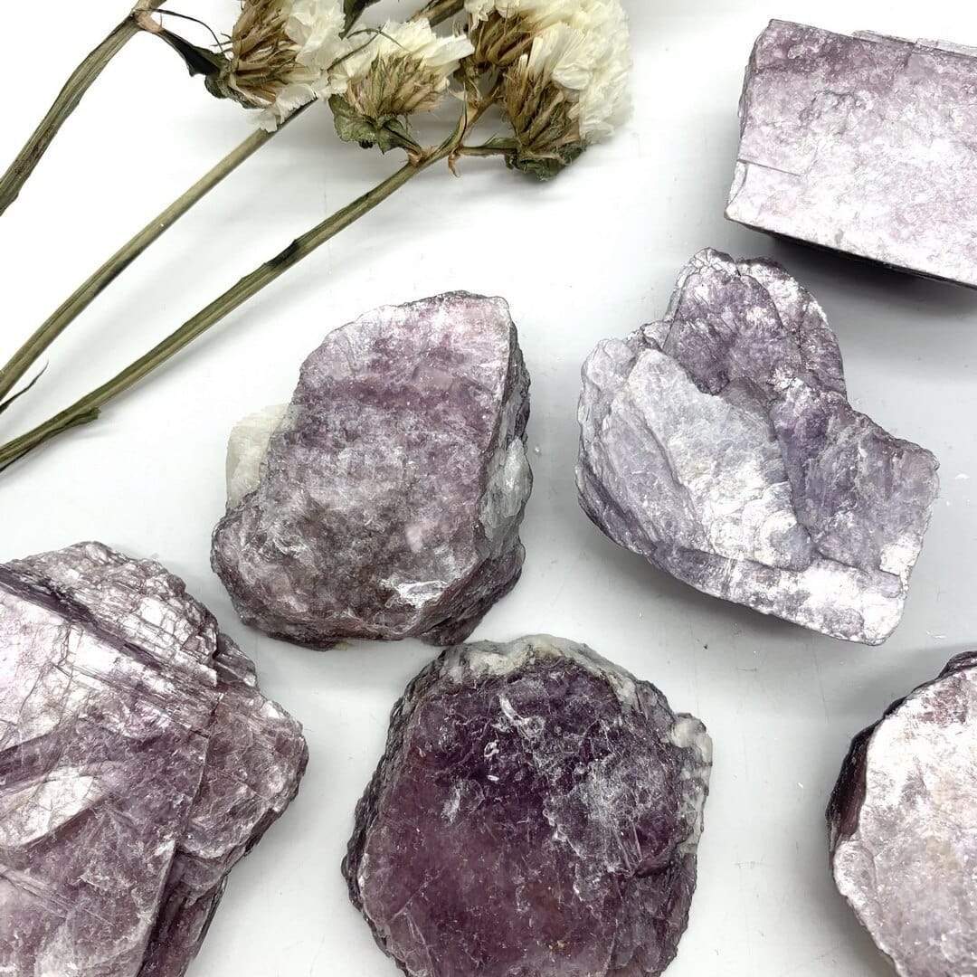 Natural Purple Lepidolite Mineral Crystal