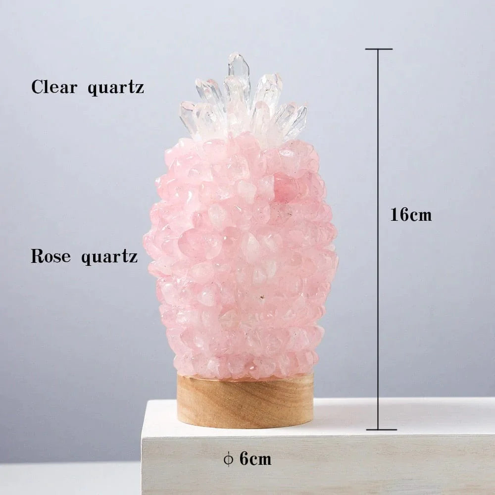 Natural Rose Quartz Crystal Lamp