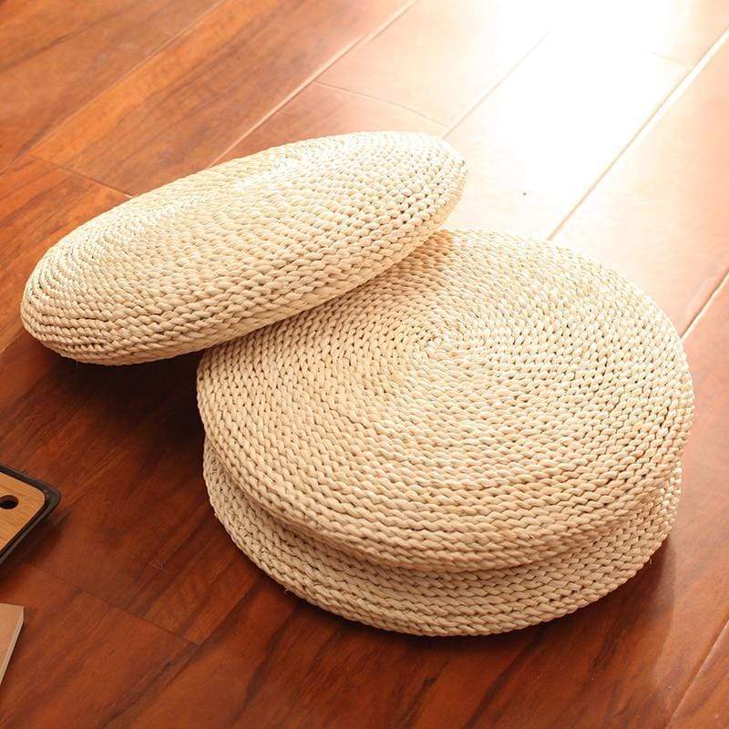 Natural Tatami Straw Floor Pillow