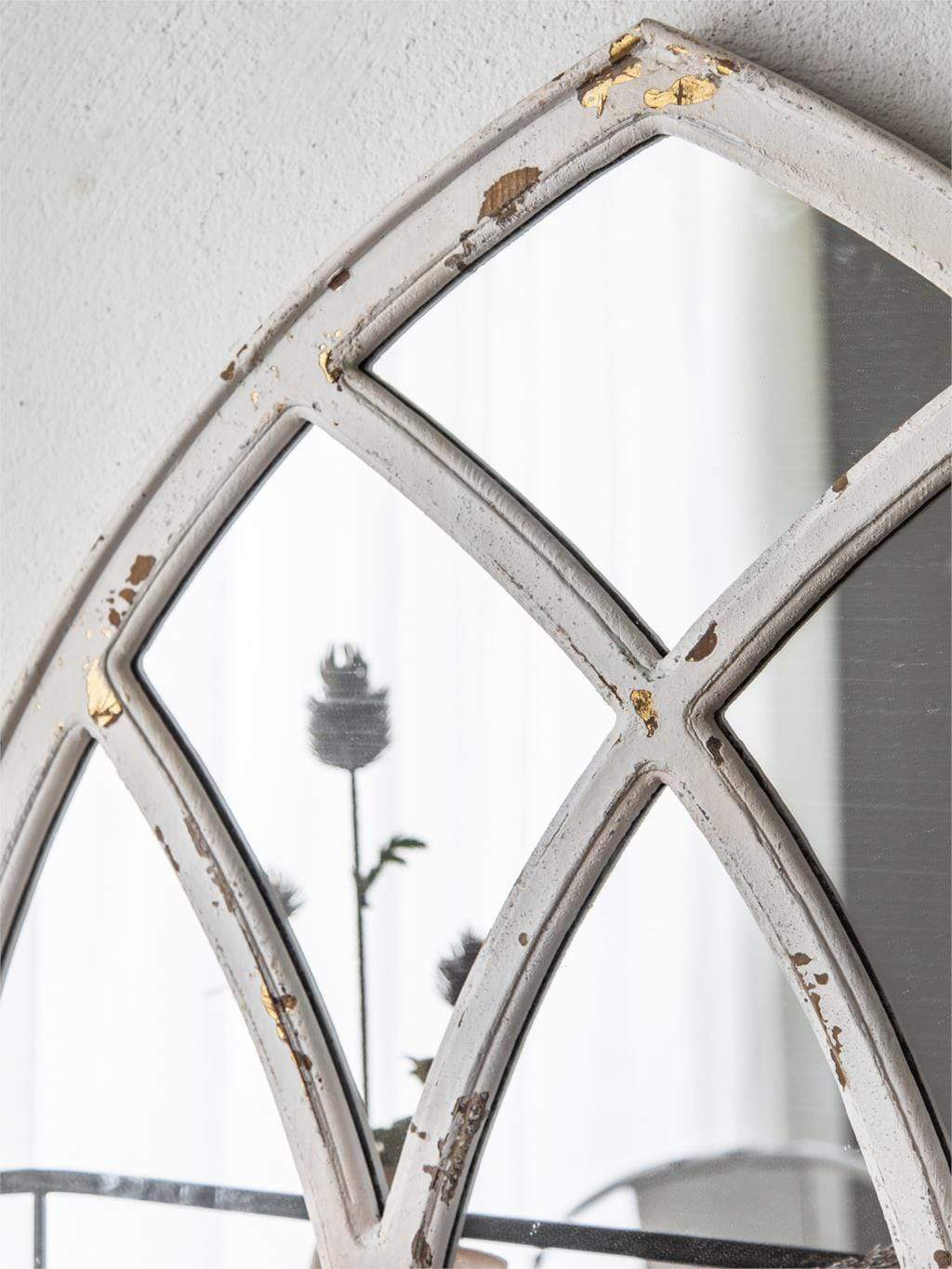 Natural Wood Arch Wall Mirror