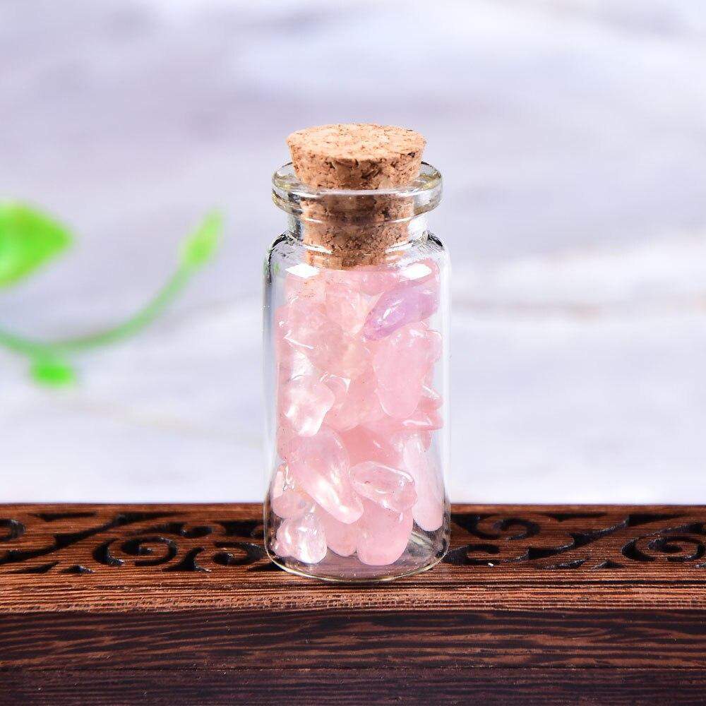 Natural quartz crystal wishing bottle Set