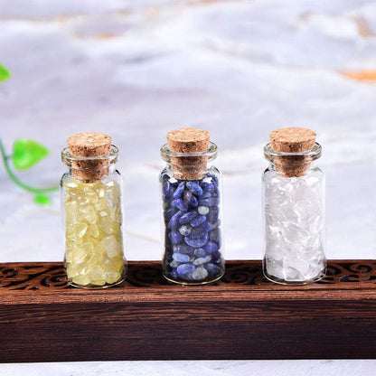 Natural quartz crystal wishing bottle Set