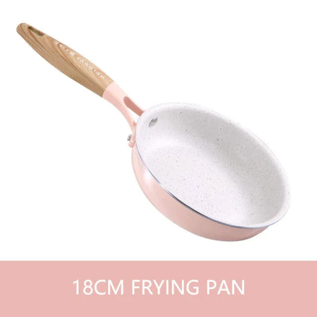 Non Stick Frying Pan With Wooden Handle